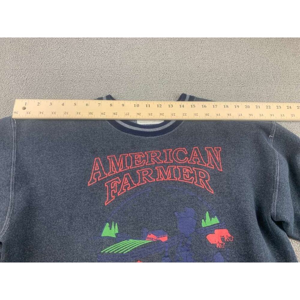 The Vintage Twin Graphic Sweatshirt Medium American Farmer Crewneck Real Vintage - Picture 5 of 8
